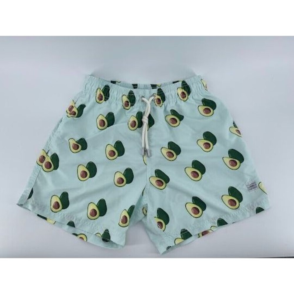 Azul Siete‎ Men's Swim Trunks Size Medium Avacado Print Blue